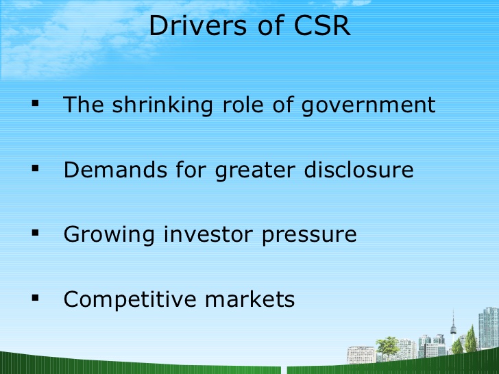 Drivers Of CSR Ppt